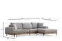 Atelier Del Sofa Eti Oak Right - Gris